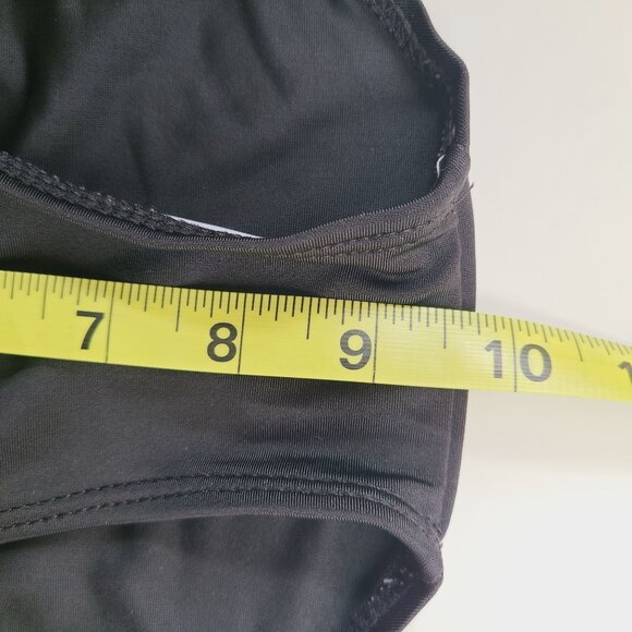 Black & Gray Halter Bikini Set Padded Top Classic Bottom Swimwear Womens Sz 2XL - Picture 14 of 14